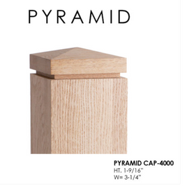 Pyramid CAP-4000 – for 3-1/4″ Newels White Oak