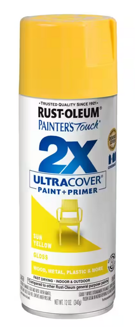 Rust-Oleum Ultra Cover Gloss Sun Yellow 12oz