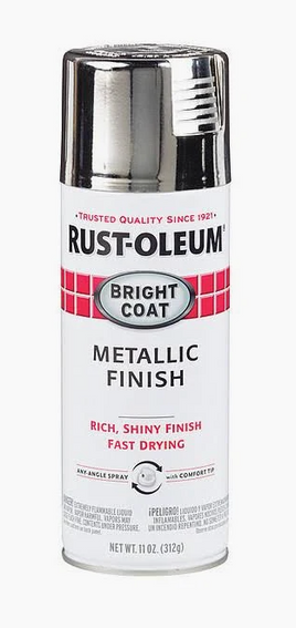 11 OZ Protective Enamel Bright Coat Metallic Gloss Chrome Spray Paint