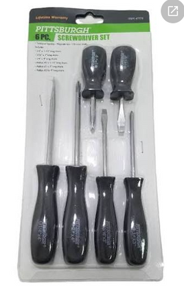 6PC Screwdriver Set Pittsburgh