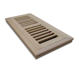 MBS Signature 4" x 12" Red Oak Flush Mount Floor Vent w/Damper