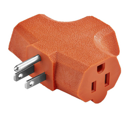 Orange Outlet Adapter