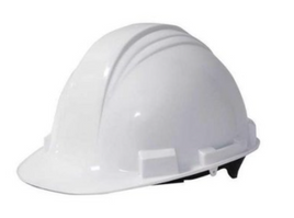 White Hard Hat Ratcheting Adjustment