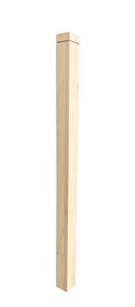 Round Top w/ Groove Newel, Atlas  3 1/4 inches x 54 inches, Red Oak