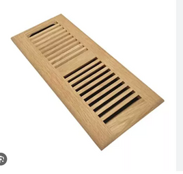 4 x 10 Defaria  Wood Vents  White Oak   Self Rimming  With Damper