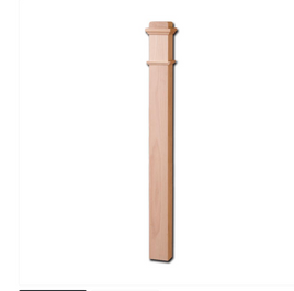 4592-Plain 3-1/2″ x 56″ Box Newel Post White Oak