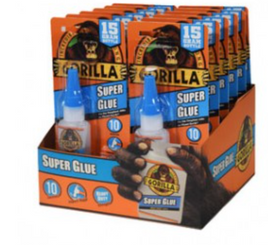 GORILLA GLUE 7805009 15G GORILLA SUPER GLUE QUICK DRYING CARDED