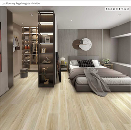 6.5mm x 9 x 60'' Lux Flooring Regal Malibu 22.40 Sqft per BOX  And Installation