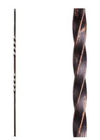 DEFARIA IRON OIL RUBBED BRONZE  BALUSTER  DOUBLE TWIST ENDS 1/2 SQUARE HALLOW  HEIGTH 44''