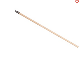 Dynamic 00369 60" x 1-1/8" Wooden Extension Pole w/Metal Threaded Tip