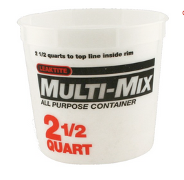 Leaktite 1044481 5M3 2-1/2 Qt Multi Mix Container