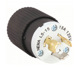 Nema Twist Male  2 Pole 3 Wire 15A 126V Conector edger