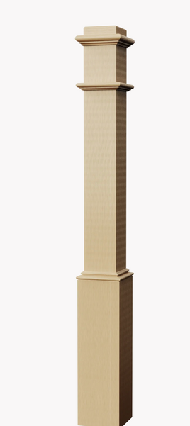 4191 White Oak  5-1/2" x 55" Box Newel Plain