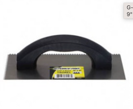 G-FORCE 70103 3/16" V-NOTCHED TROWEL 9" X 4" PLASTIC HANDLE