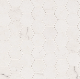 BRIGHTON GREY 2 X 2  POLISHED HEXAGON MOSAIC    8pcs/box  504pcs/crate. 7.36sqft/box