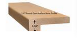 5-1/2 x 3/4 x 2" White Oak Lip Down Landing Tread 8FT *Vende Apenas Pela A Peca