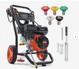 VEVOR Gas Pressure Washer, 3600 PSI 2.6 GPM, Gas Powered Pressure Washer with Copper Pump, Spray Gun and Extension Wand, 5 Quick Connect Nozzles, for Cleaning Cars, Homes, Driveways, Patios