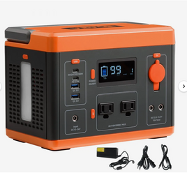 VEVOR Portable Power Station Solar Generator 296Wh 300W Backup Lithium Battery