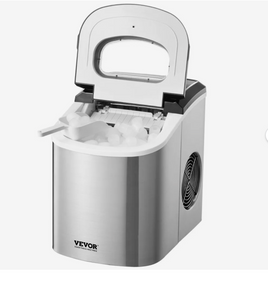 Portable Countertop Ice Maker 33Lbs/24H Self-Cleaning with Scoop Basket Home Ba