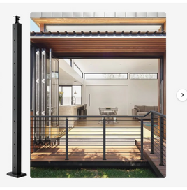 VEVOR Cable Railing Post Level Deck Stair Post 106.7 x 2.5 x 5 cm Cable Handrail Post Stainless Steel Brushed Finishing Deck Railing Pre-Drilled Pickets with Mounting Bracke