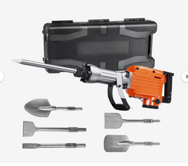 VEVOR Demolition Jack Hammer Concrete Breaker 2200W Electric Hammer 6 Chisel Bit