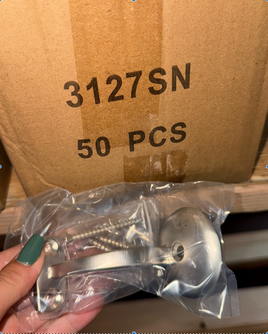 3127 Satin Nickel Wall Rail Mounting Bracket