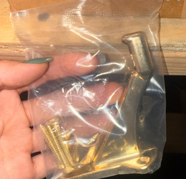 3012 Bright Brass Wall Rail Mounting Bracket