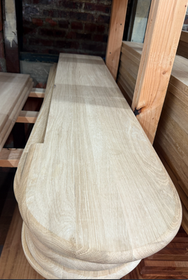 60'' Starter Step White Oak Bullnose Only Right Side