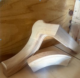 7060 Unfinished Red Oak Left Hand Gooseneck Unfinished