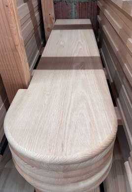 48'' Starter Step Red Oak Bullnose Only Right Side Unfinished