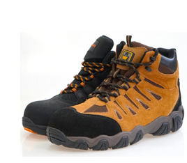 Upper: Suede Leather Outsole: MD Rubber Midsole: Kevlar Plate Toe: EN Standard Steel Toe Safety Standard: S3