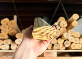 Yellow Pine Handrail 240 Rounded Rectangle Unfinished