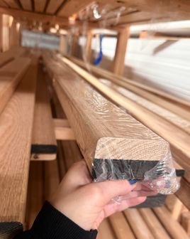 Wood Handrail  Square 6002 Red Oak  Rectangular Modern