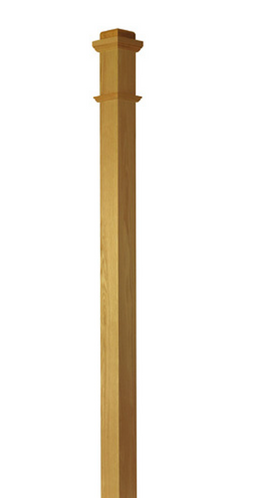 4075RO 3-1/2”x 56 Post  Newel post red oak