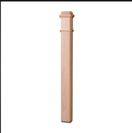 4592-Plain 3-1/2″ x 56″ Box Newel Post Red  Oak