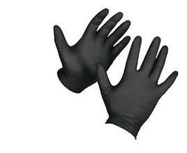 BLACK NITRILE GLOVES, 6.5 MIL (50/BOX)