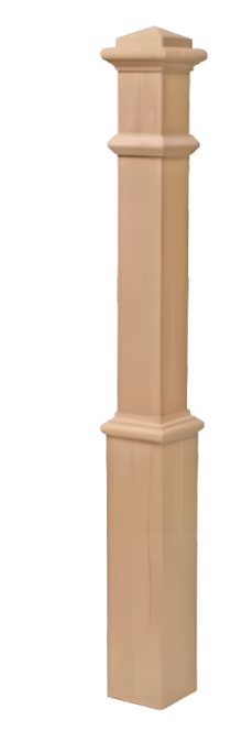 4091RO  6-1/4 X 55" Red oak  Box  Newel Post
