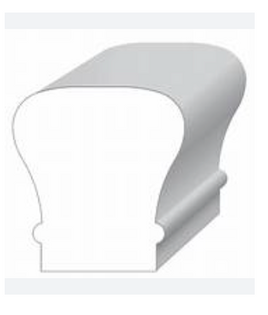 6010P 2-1/4"  x 2-3/8" Wood  Handrail Primer   Classic