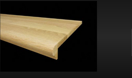 5/8 x 11-1/2 x 36" Retro Fit Tread White Oak Round Unfinished