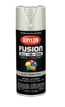Krylon K02721007 12oz Gloss River Rock Fusion All-In-One Spray Paint