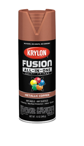 Krylon K02768007 12oz Metallic Copper Fusion All-In-One Spray Paint