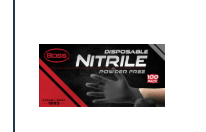 Boss B21051-M 4 Mil Medium Black Nitrile Disposable Gloves 100pk