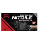 Boss B21051-XL 4 Mil Extra Large Black Nitrile Disposable Gloves 100pk