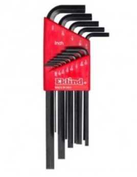 EKLIND 10213 .050 - 3/8" HEX-L 13PC LONG KEY INCH SET IN MOLDED PLASTIC HOLDER