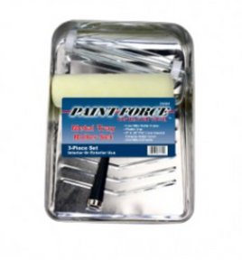 PAINT-FORCE 33184 3PC METAL TRAY 9" ROLLER SET