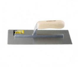 G-FORCE 70151 1/4" X 3/8" V-NOTCHED TROWEL 11" X 4-1/2" WOOD HANDLE