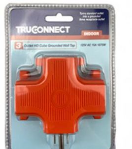 MR BRANDS 32540 TRUCONNECT 3-OUTLET HEAVY DUTY GROUNDED CUBE WALL TAP