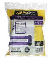 Intercept Micro Filter Bags for 10 Quart ProTeam Super Coach Pro 10 Commercial Backpack Vacuum Cleaners, 10-Pack