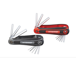 Home Hand Tools Tool Sets Wrench Sets Hex Key Wrench Sets SKU: 94650 PITTSBURGH SAE and Metric Folding Hex Key Set, 2-Piece