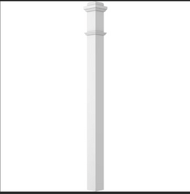 POSTPP4075 3-1/2''  Newel post Polp Primed